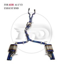 HMD Exhaust Pipe for Audi A6 A7 C8 3.0T fit for RS Style Diffuser RS6 RS7 picture