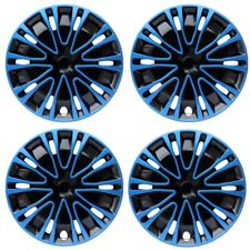 SET OF 4 Hubcaps for Chevrolet Impala Black&Blue Wheel Covers, 16