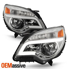 For 2010-2017 Chevy Equinox LT/LS [LED Tube Running] Projector Chrome Headlights picture