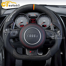 Carbon Fiber Flat Sport Perforated Steering Wheel for 2008-2015 Audi TT R8 TTRS  picture