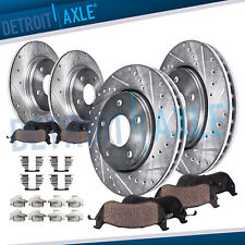 Front & Rear Drilled Rotors + Brake Pads for Chevy Malibu Cobalt Pontiac G6 ION picture