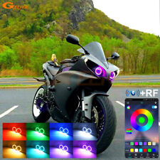 For Yamaha YZF R1 YZF-R1 2009 2014 Multi Color RGB LED Angel Eyes Bluetooth APP picture