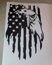 USA Flag Eagle Distressed decal sticker vinyl graphic American car truck window  picture