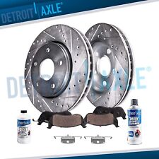 Front Drilled Brake Rotors + Ceramic Pads for 2008 - 2010 BMW 535i xDrive 535xi picture
