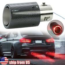Carbon Fiber Red LED Exhaust Tip Tail Pipe 1.3-2.4