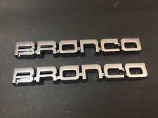 New 1987-1991 Bronco Emblem Badge Chrome 2PCS picture
