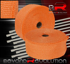 30 Foot Turbo Header Induction Piping Heat Wrap Cover + Zip Ties Orange picture