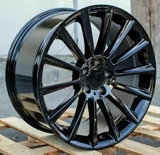 18x8 Gloss Black Wheels For Mercedes CLA250 C250 C300 C350 E350 E550 Rims Set 4 picture