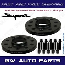 2 PCs 15mm Toyota Supra 5x112 Hub Centric Wheel Spacers 66.56CB with Bolts Kit picture