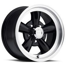 15x7 American Muscle 141H Legend 5 Black Machined Wheel 5x4.5 (6mm) picture