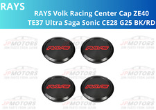 RAYS Volk Racing Center Cap ZE40 TE37 Ultra Saga Sonic CE28 G25 BK/RD 4PC picture