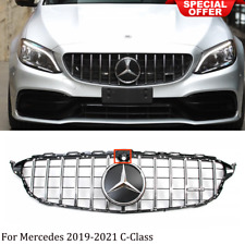 GT R Front Grille Grill W/Star For Mercedes W205 C43AMG C250 C200 C300 2019-2021 picture