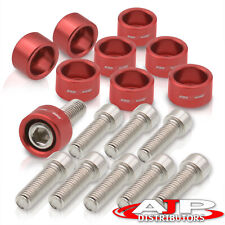 For Civic Integra DelSol D15 D16 B16 B18 JDM Exhaust Header Manifold Bolts Red picture