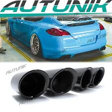 Black Sport Exhaust Tailpipe Tips for 2010-2013 Porsche Panamera 970 Base picture
