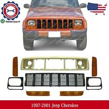 Header Panel Grille Headlight Door Park & corner Lights For 97-01 Jeep Cherokee picture