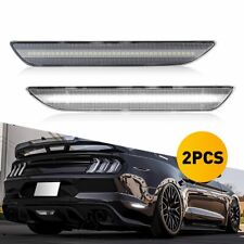 For 2015-2022 Ford Mustang LED Rear Bumper Side Marker Lights Clear Lens White picture