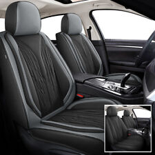 Car 5-Seat Covers PU Leather Front&Rear For Subaru Forester 2000-2024 Gray/Black picture
