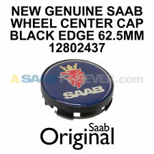 NEW GENUINE SAAB 9-3 9-5 WHEEL CENTER CAP BLACK EDGE OEM 62.5mm 12802437 picture