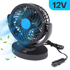 12V Powerful Car Cooling Fan High Speed 360° Rotatable Stick-on 5 Fan Blades picture