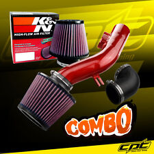 For 08-10 Pontiac G6 2.4L Without Air Pump Red Cold Air Intake + K&N Air Filter picture