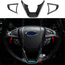 3pcs Carbon fiber color Steering Wheel Cover fit For ford Fusion Mondeo Edge picture
