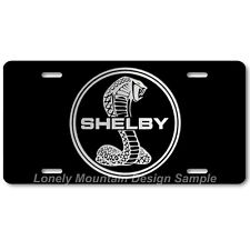 Shelby Cobra Inspired Art Gray on Black FLAT Aluminum Novelty License Tag Plate picture
