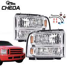 Excursion Conversion Headlights Fit for 99-04 Ford Super Duty F-250 F-350 Truck picture