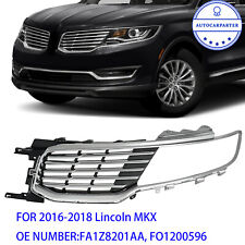 FO1200596 Fit Lincoln MKX 2016-2018 Chrome Grille Front Bumper Driver Left Side  picture