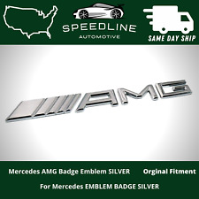 AMG Emblem SILVER CHROME Rear Trunk Letter Logo OEM 3D Badge for Mercedes USA  picture