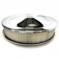 Bandit Air Cleaner Assembly 8000K; Muscle Car Chrome Steel Round Flat 14