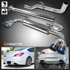Fits 2009-2014 Genesis Coupe 2.0T Burnt Tip SS Catback Exhaust Muffler System picture
