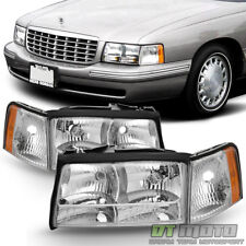 Replacement 1997 1998 1999 Cadillac Deville Headlights Headlamps w/Corner Lights picture
