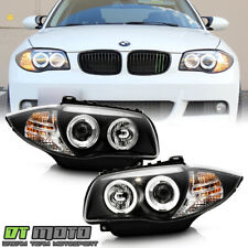 For Halogen Model 2008-2013 BMW E87 128i 135i Blk LED Halo Projector Headlights picture