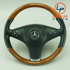 +SW221 R171 Mercedes 09-11 SLK Class Complete SteeringWheel Black W/ Wood Trim picture