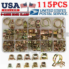 115X Hose Spring Clamps 6-22mm Fastener Fuel Water Line Pipe Air Tube Clips Kit picture