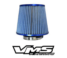VMS RACING BLUE 3 INCH AIR INTAKE HIGH FLOW AIR FILTER FOR MITSUBISHI LANCER EVO picture