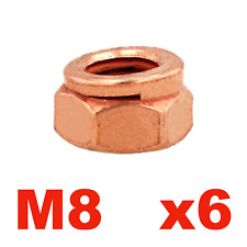 M8 x 1.25 Copper Exhaust Nut With Locking Slit For BMW E30 E36 E46 E90 E39 E34 picture