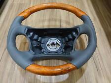 98-06 Mercedes CL55 AMG W215 S430 W220 Steering Wheel Chestnut Wood Gray Leather picture
