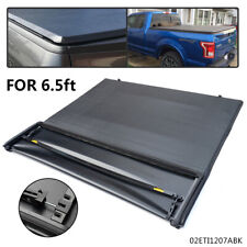 Soft Solid Four-Fold Tonneau Cover Fit For  97-04 Ford F150 Heritage 6.5ft Bed picture