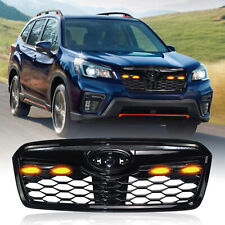 Front Bumper Grill for 19-21 Subaru Forester Honeycomb Style w/Camera Option&LED picture