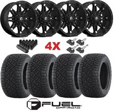 FUEL BLACK WHEELS RIMS TIRES 285 70 17 GRIPPER AT 5X135 FIT FORD F-150 33 picture