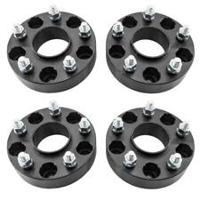 (4) 1.5 inch Wheel Spacers Hubcentric 5x5 for Jeep Wrangler Grand Cherokee Black picture