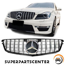 Chrome Front Grille Grill w/LED Star For Mercedes Benz W204 C250 C300 C350 08-13 picture