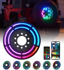 Dual Ring Dancing RGB LED Spare Tire Brake 3rd Wheel Light for 07-18 Jeep JK JKU picture