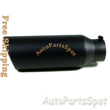 Stainless Steel Rolled Edge Exhaust Tip Black 4