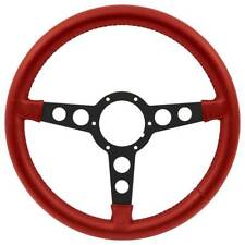 1969-76 Firebird Formula - Bright Red Leather Steering Wheel with Black Center picture