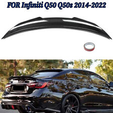Duckbill Trunk Spoiler PSM Style For Infiniti Q50 2014-2023 Carbon Fiber Painted picture