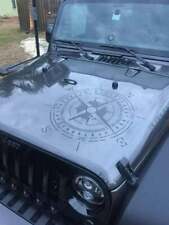  distressed style compass hood decal  window decal fits Jeep wrangler  picture