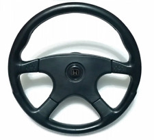 HONDA MOMO Steering Wheel 4 Spoke Leather 370mm 88-91 CIVIC CRX Hub 88 89 90 91 picture