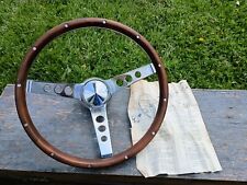 Vintage 1960's -70's Woodgrain Steering Wheel Complete Custom Accessory 13.5